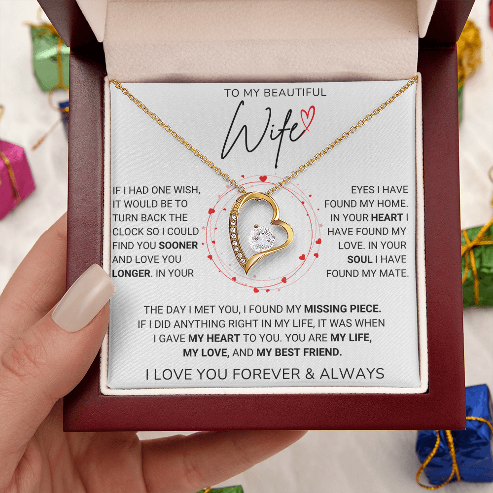 (Almost Sold Out) The day I met you, I found my missing piece - Necklace For Wife