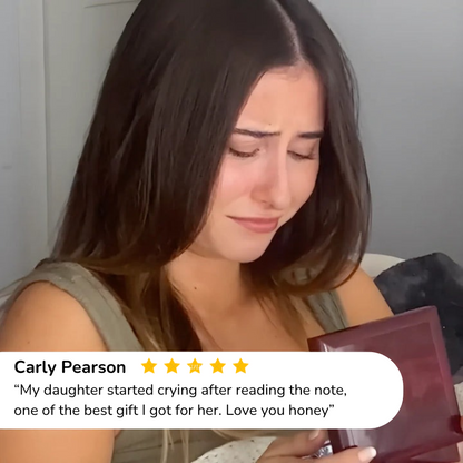 Hold it close and feel my love - Necklace for Daughter from Mom