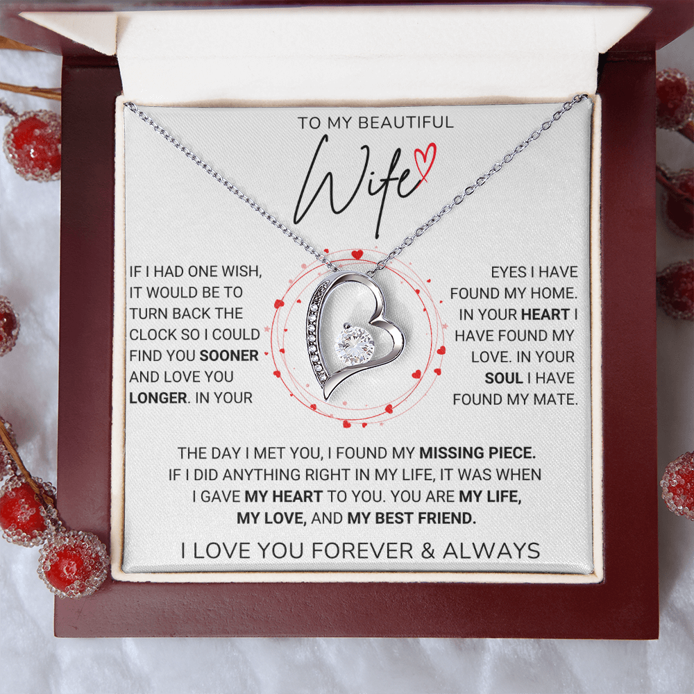(Almost Sold Out) The day I met you, I found my missing piece  - Necklace For Wife