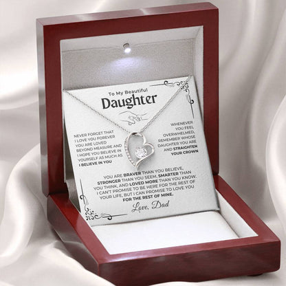 To My Beautiful Daughter -  Love You Forever Necklace