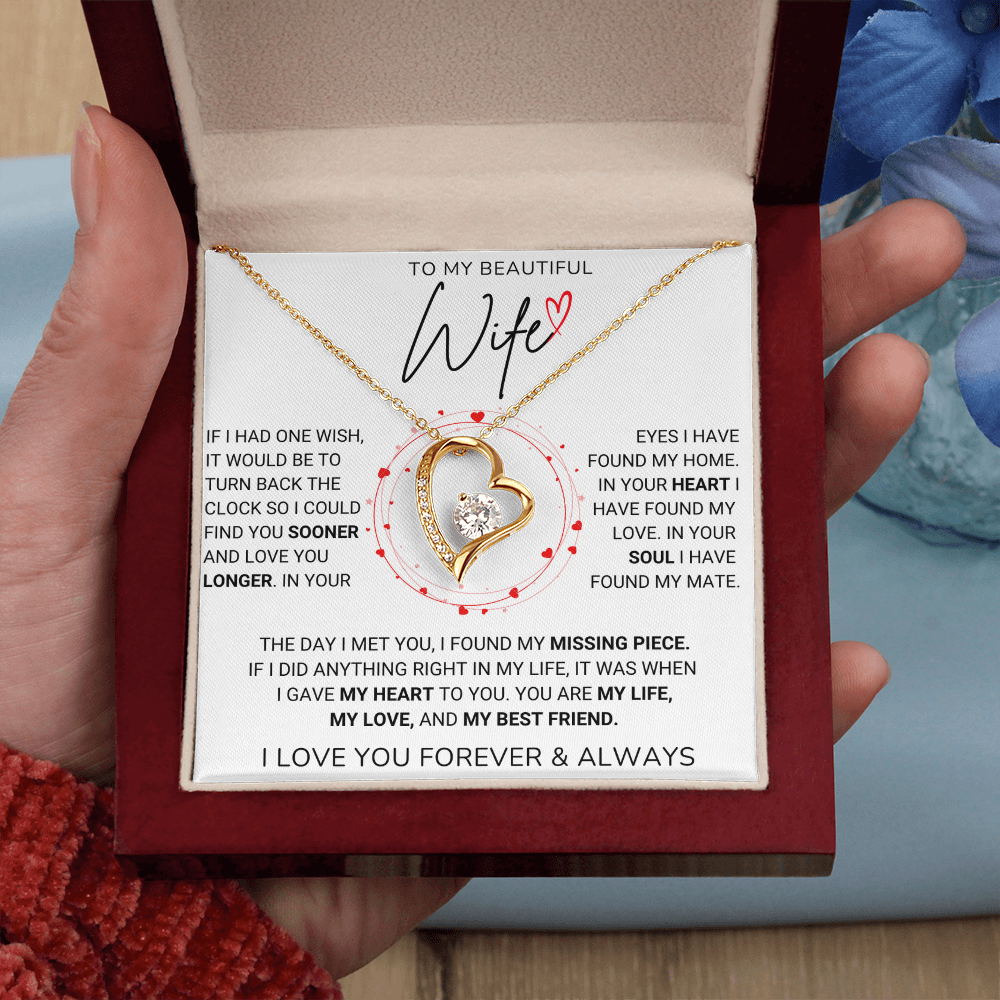 (Almost Sold Out) The day I met you, I found my missing piece  - Necklace For Wife