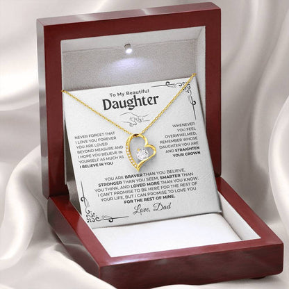 To My Beautiful Daughter -  Love You Forever Necklace