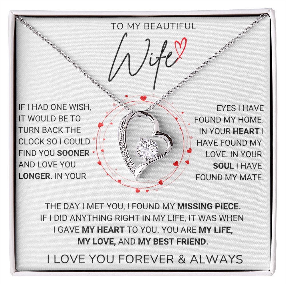 (Almost Sold Out) The day I met you, I found my missing piece  - Necklace For Wife
