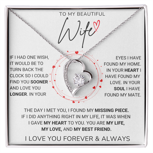 (Almost Sold Out) The day I met you, I found my missing piece  - Necklace For Wife