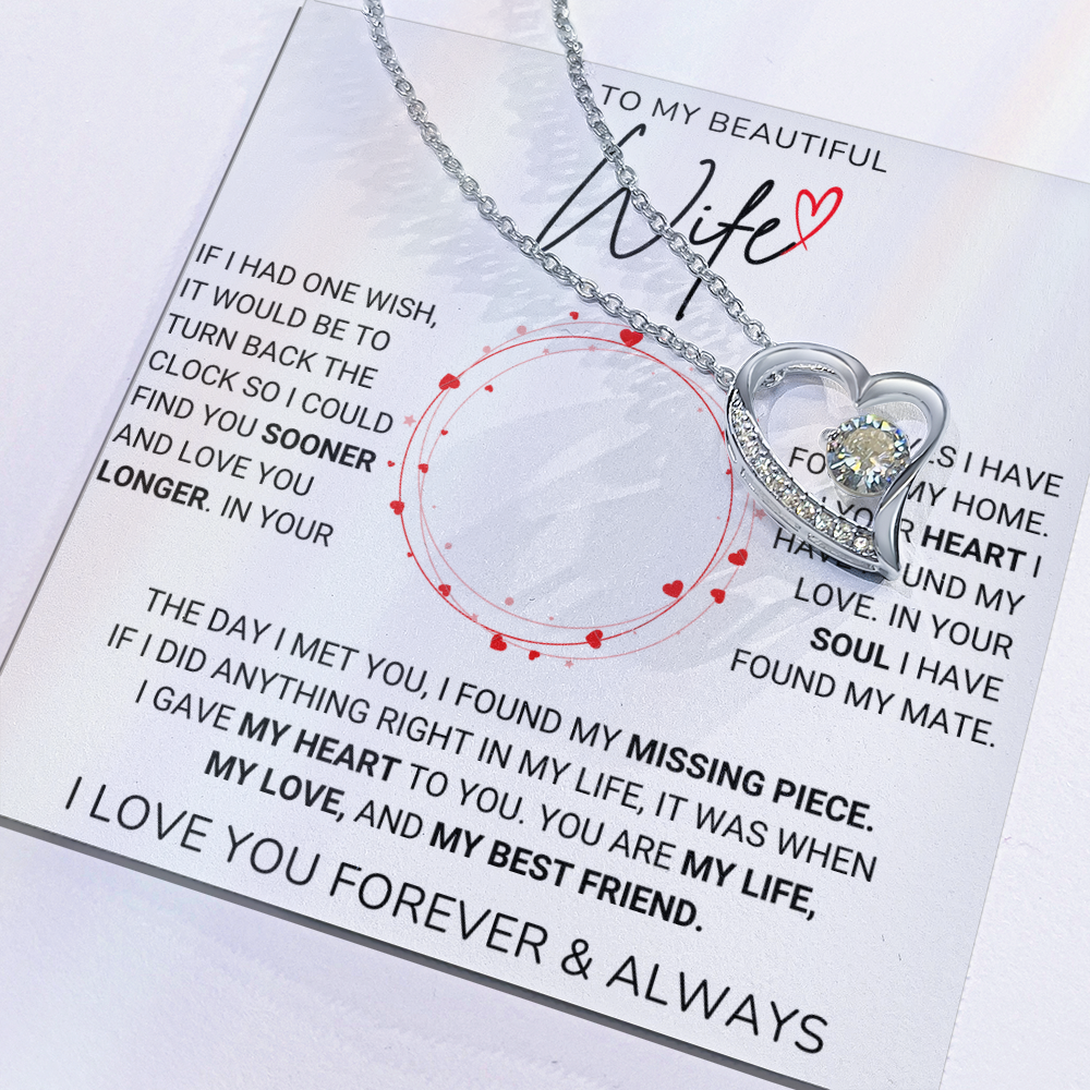 (Almost Sold Out) The day I met you, I found my missing piece  - Necklace For Wife