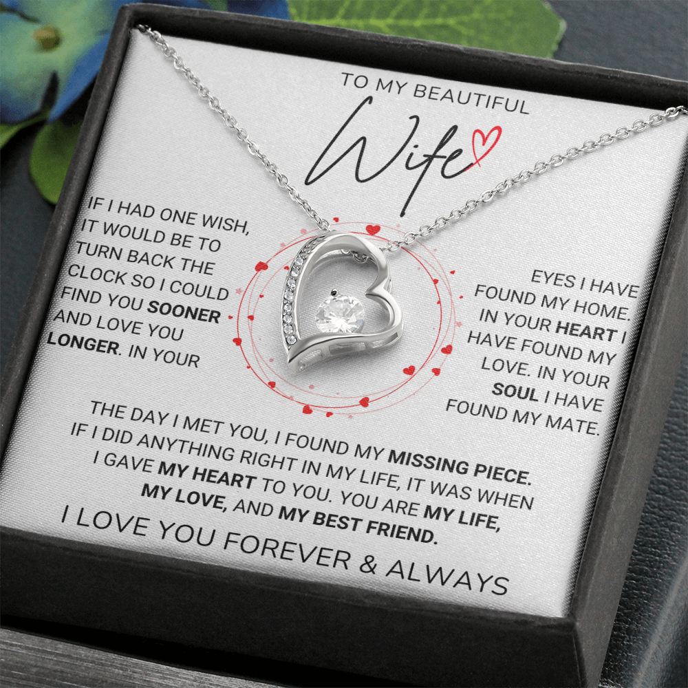 (Almost Sold Out) The day I met you, I found my missing piece  - Necklace For Wife