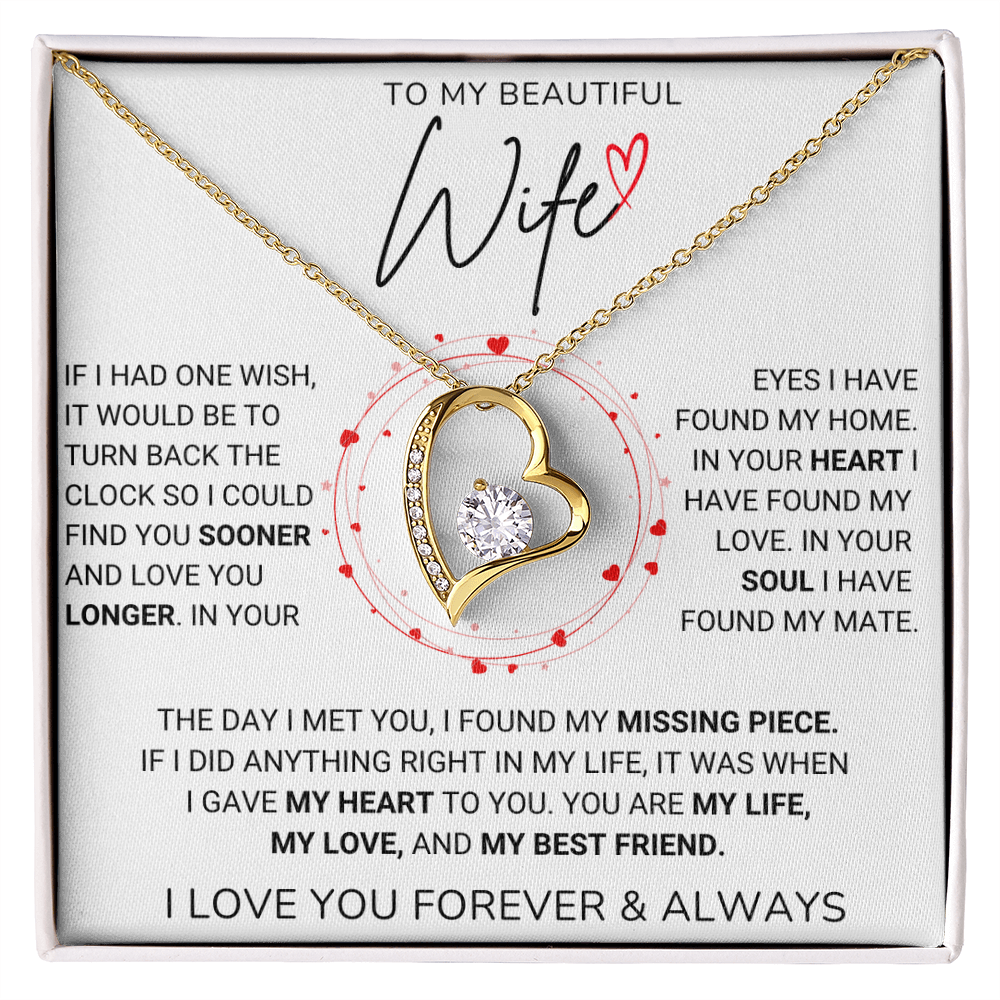 (Almost Sold Out) The day I met you, I found my missing piece  - Necklace For Wife