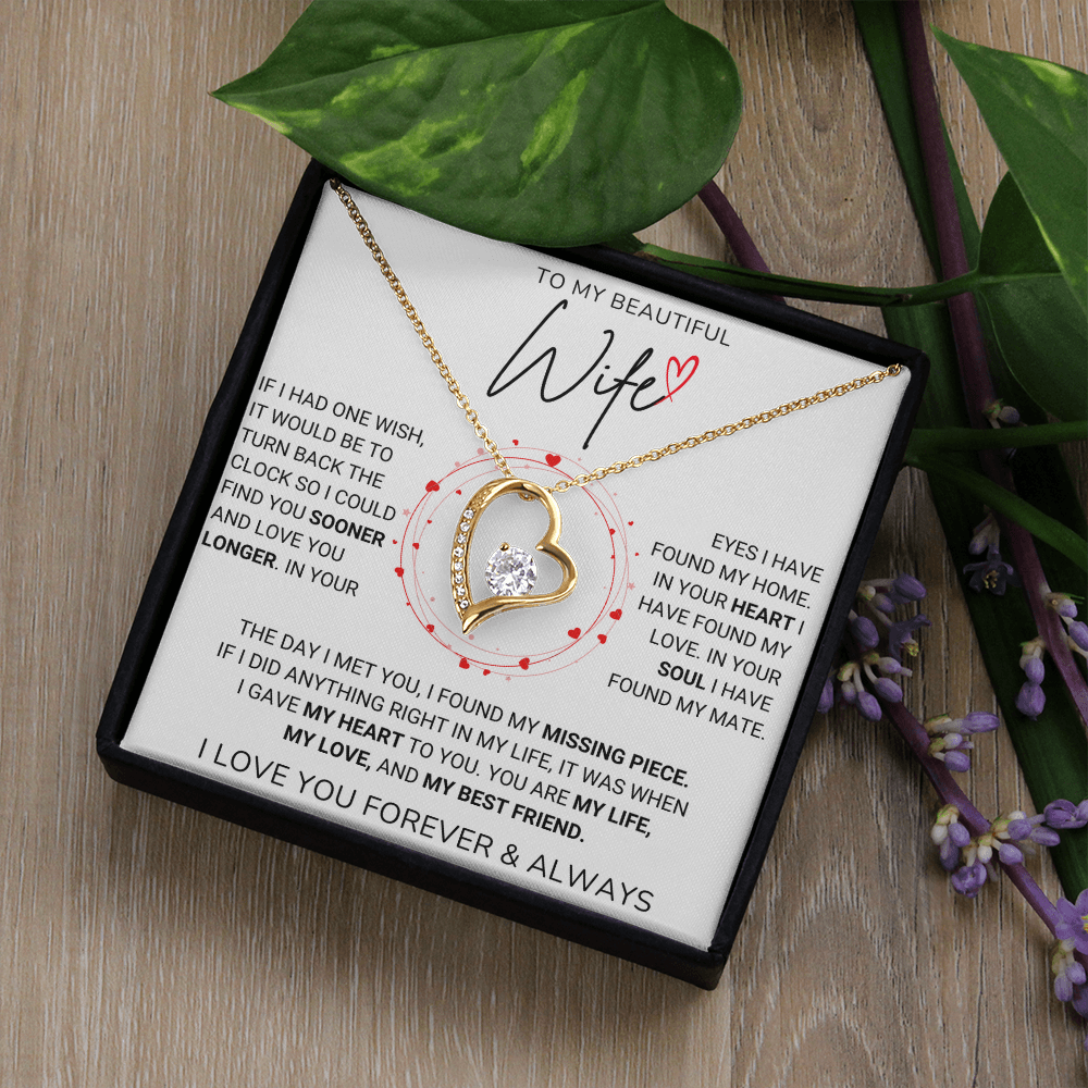 (Almost Sold Out) The day I met you, I found my missing piece  - Necklace For Wife