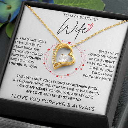 (Almost Sold Out) The day I met you, I found my missing piece  - Necklace For Wife