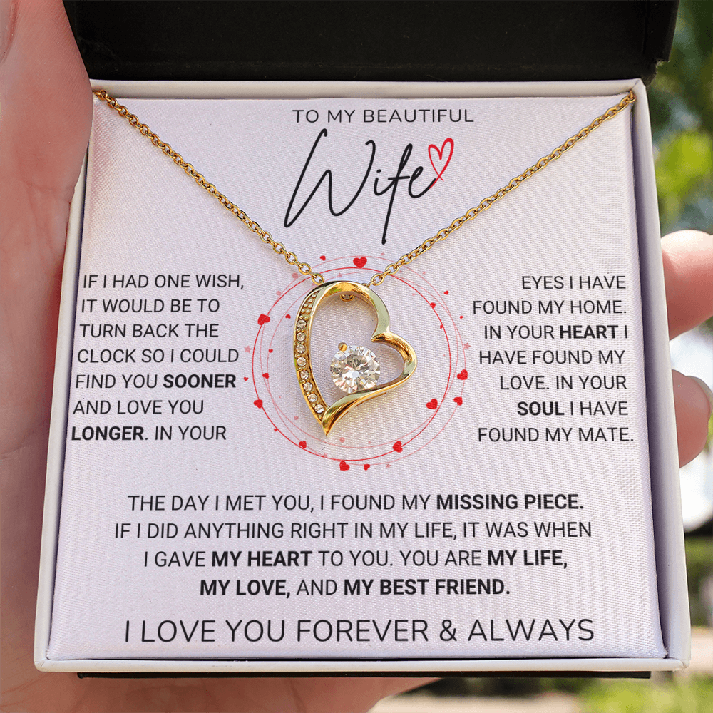 (Almost Sold Out) The day I met you, I found my missing piece  - Necklace For Wife