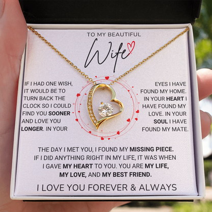 (Almost Sold Out) The day I met you, I found my missing piece  - Necklace For Wife